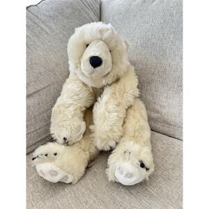DITZ DESIGNS Realistic Polar Bear 25” Weighted Paws Plush The Hen House Clean